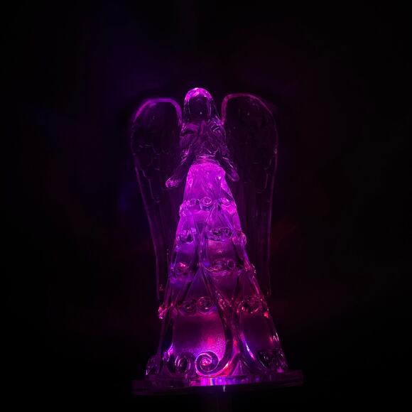 Sylvania Crystal Angel Color Changing LED Tree Top Light 8" Christmas Angelcore - Picture 15 of 17